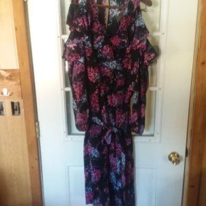 NWT Sz 22 Lane Bryant Hi Low Cold Shoulder Dress